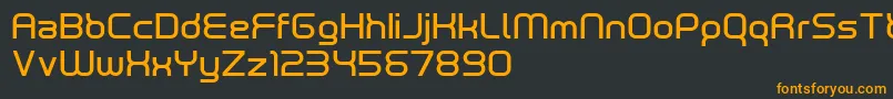 フォントneutrond – 黒い背景にオレンジの文字