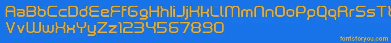 neutrond Font – Orange Fonts on Blue Background