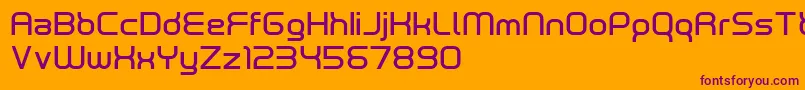 neutrond-Schriftart – Violette Schriften auf orangefarbenem Hintergrund