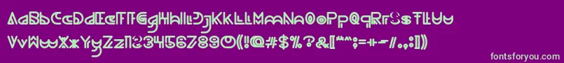 NEVER ENDING MAZE Bold Font – Green Fonts on Purple Background