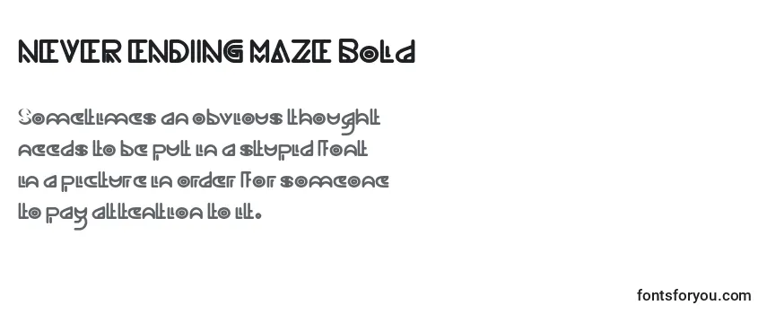 Шрифт NEVER ENDING MAZE Bold