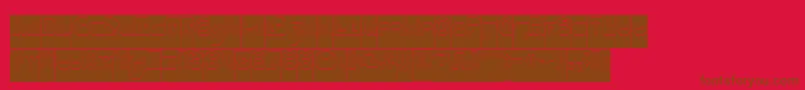 Fonte NEVER ENDING MAZE Hollow Inverse – fontes marrons em um fundo vermelho