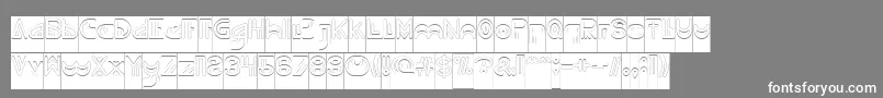 NEVER ENDING MAZE Hollow Inverse-Schriftart – Weiße Schriften auf grauem Hintergrund
