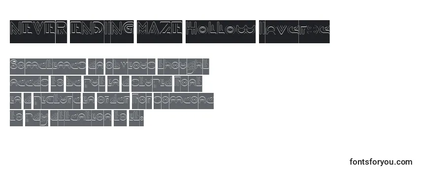 Review of the NEVER ENDING MAZE Hollow Inverse Font