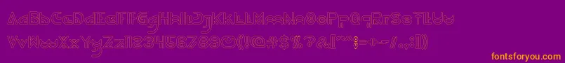 fuente NEVER ENDING MAZE Hollow – Fuentes Naranjas Sobre Fondo Morado