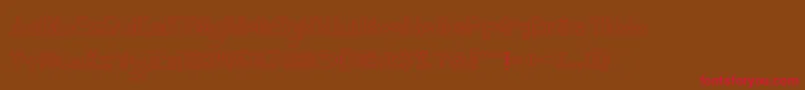 NEVER ENDING MAZE Hollow Font – Red Fonts on Brown Background