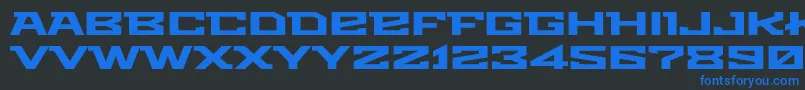 Metro Font – Blue Fonts on Black Background