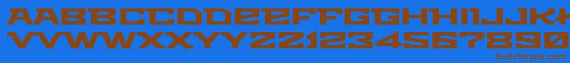 Metro Font – Brown Fonts on Blue Background