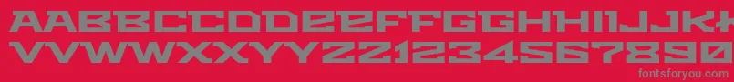 Metro Font – Gray Fonts on Red Background