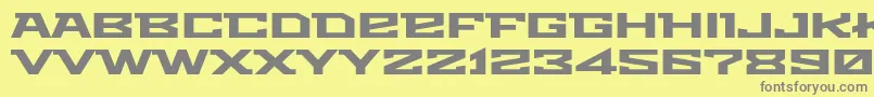Metro Font – Gray Fonts on Yellow Background