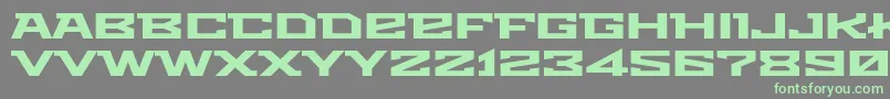 Metro Font – Green Fonts on Gray Background