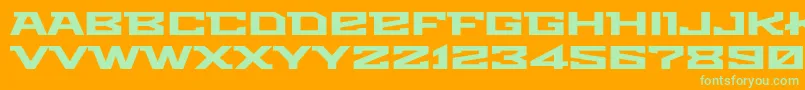 Metro Font – Green Fonts on Orange Background