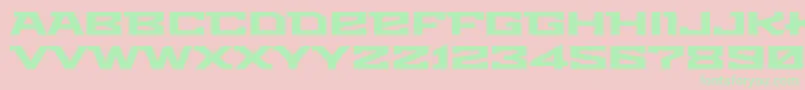 Metro Font – Green Fonts on Pink Background