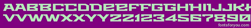 Metro Font – Green Fonts on Purple Background