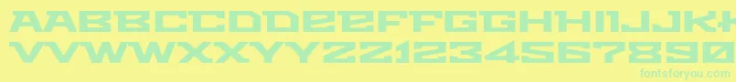 Metro Font – Green Fonts on Yellow Background