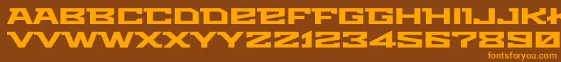 Metro Font – Orange Fonts on Brown Background