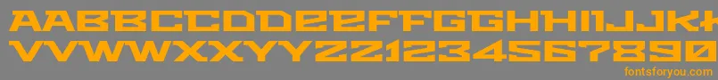 Metro Font – Orange Fonts on Gray Background