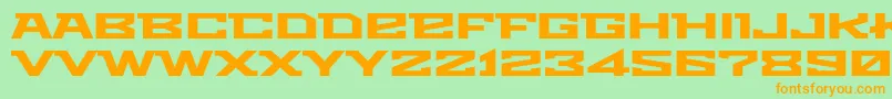 Metro Font – Orange Fonts on Green Background