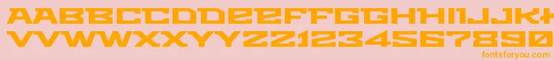 Metro Font – Orange Fonts on Pink Background