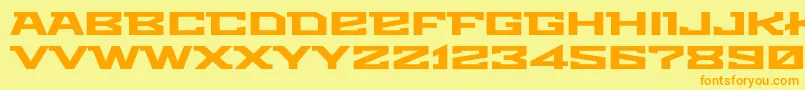 Metro Font – Orange Fonts on Yellow Background