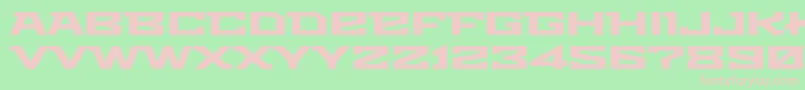 Metro Font – Pink Fonts on Green Background