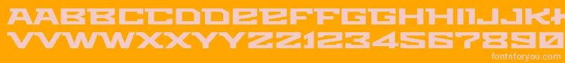 Metro Font – Pink Fonts on Orange Background