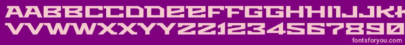 Metro Font – Pink Fonts on Purple Background