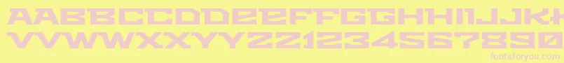 Metro Font – Pink Fonts on Yellow Background
