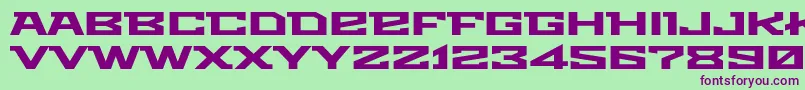 Metro Font – Purple Fonts on Green Background