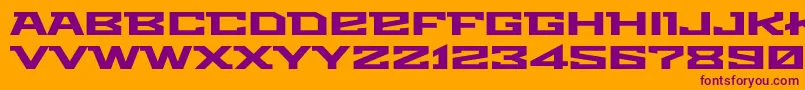 Metro Font – Purple Fonts on Orange Background