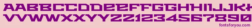 Metro Font – Purple Fonts on Pink Background