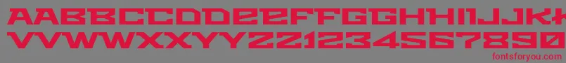 Metro Font – Red Fonts on Gray Background