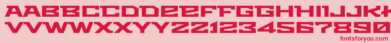 Metro Font – Red Fonts on Pink Background
