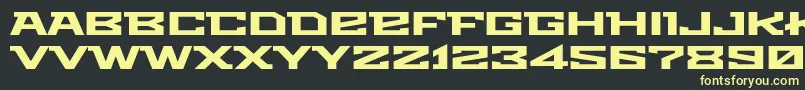 Metro Font – Yellow Fonts on Black Background