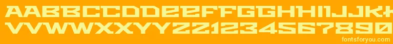Metro Font – Yellow Fonts on Orange Background