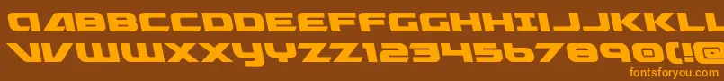 Czcionka Graymalkinleft – pomarańczowe czcionki na brązowym tle