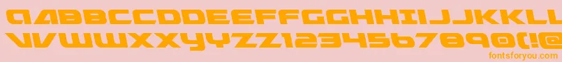 Graymalkinleft-Schriftart – Orangefarbene Schriften auf rosa Hintergrund