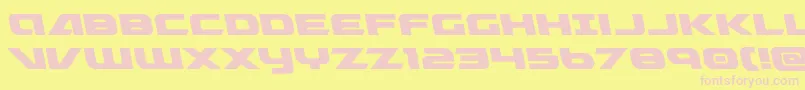 Graymalkinleft Font – Pink Fonts on Yellow Background