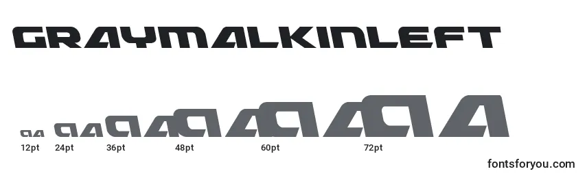 Graymalkinleft Font Sizes