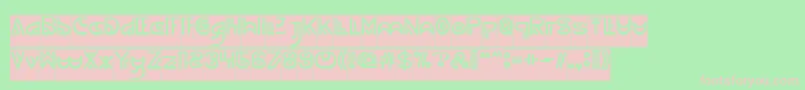 NEVER ENDING MAZE Inverse-fontti – vaaleanpunaiset fontit vihreällä taustalla