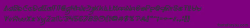 NEVER ENDING MAZE Italic Font – Black Fonts on Purple Background