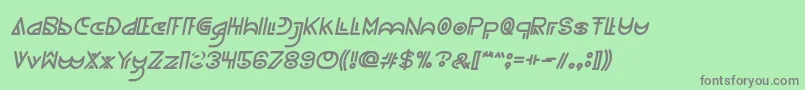 NEVER ENDING MAZE Italic Font – Gray Fonts on Green Background