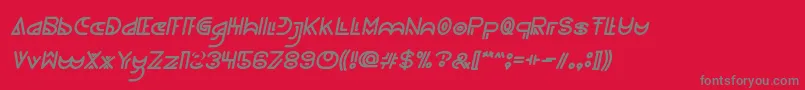 NEVER ENDING MAZE Italic-Schriftart – Graue Schriften auf rotem Hintergrund