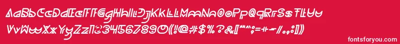 NEVER ENDING MAZE Italic Font – White Fonts on Red Background