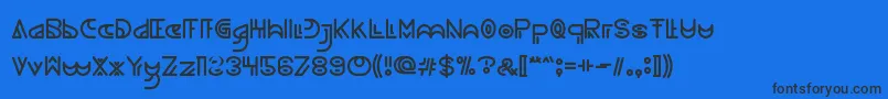 NEVER ENDING MAZE Light Font – Black Fonts on Blue Background