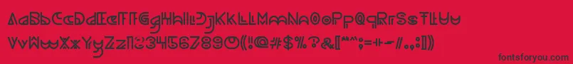NEVER ENDING MAZE Light Font – Black Fonts on Red Background