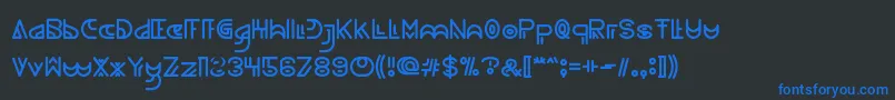 NEVER ENDING MAZE Light Font – Blue Fonts on Black Background