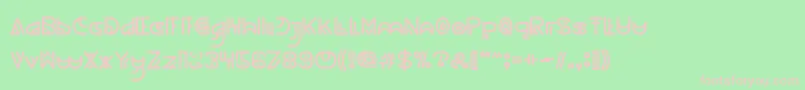 NEVER ENDING MAZE Font – Pink Fonts on Green Background