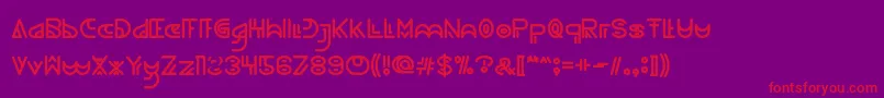 NEVER ENDING MAZE Font – Red Fonts on Purple Background