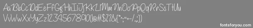 フォントNever Ever   – 灰色の背景に白い文字